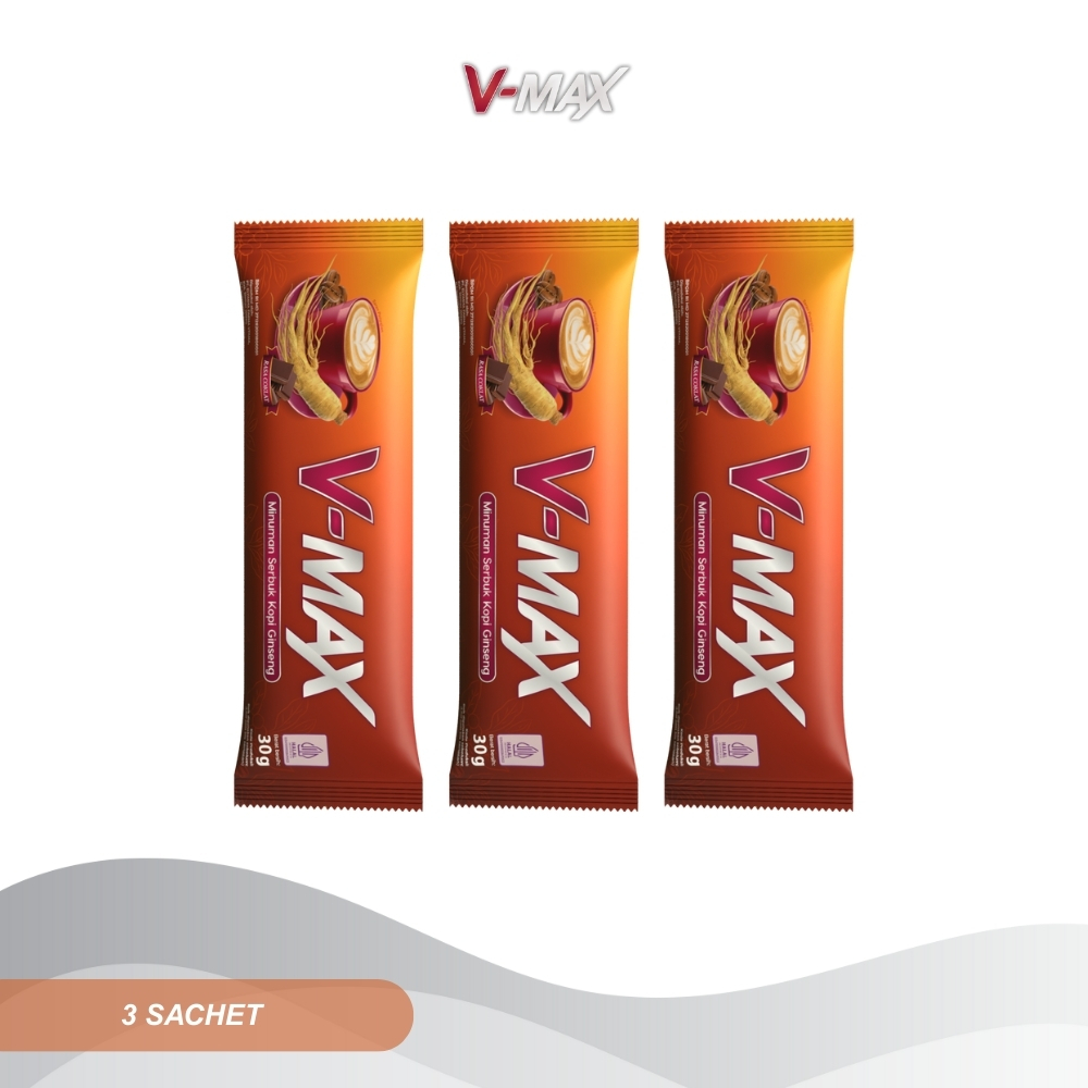 

V MAX - Kopi Rasa Cokelat dan Gula Aren - 3 Sachet