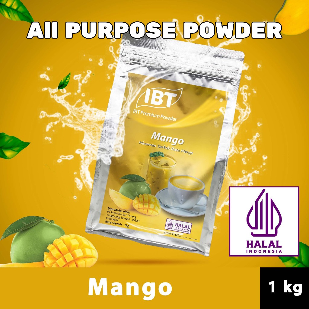 

Bahan Minuman Bubuk Mangga. Mango Bubble Tea Drink Powder Bagus