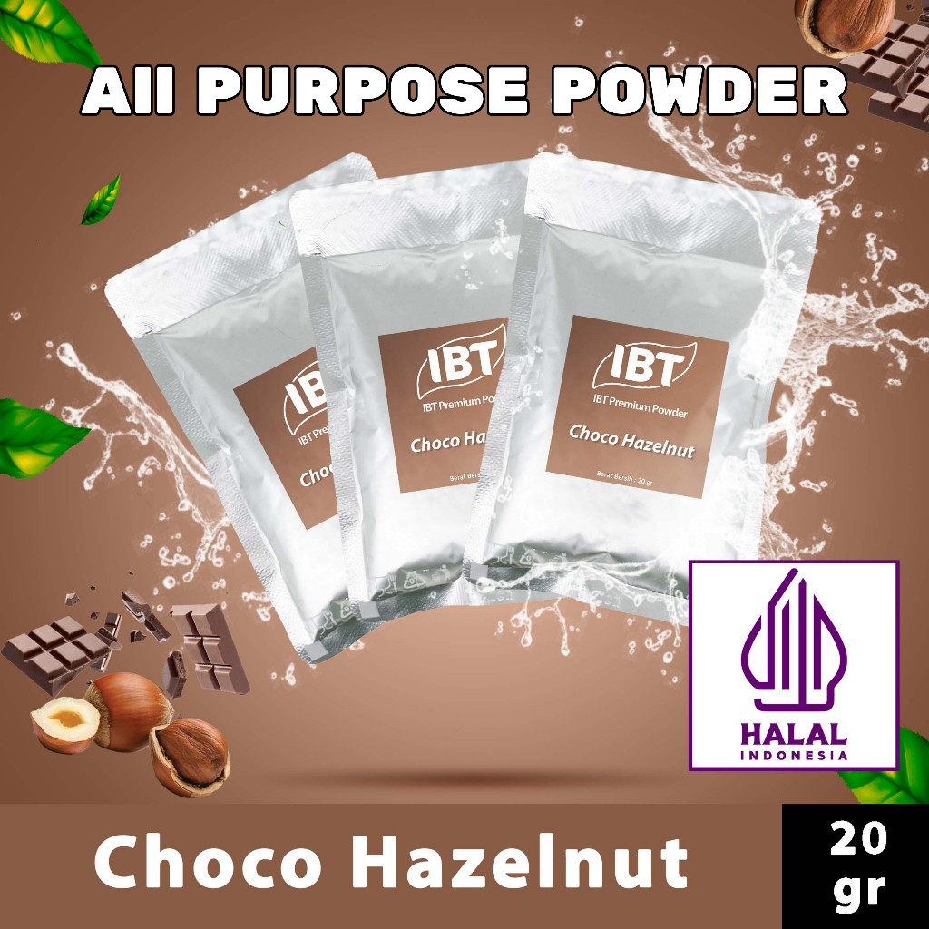 

Bahan Minuman Bubuk Choco Hazelnut. Coklat Kacang Hazelnut IBT Premium Powder Sachet