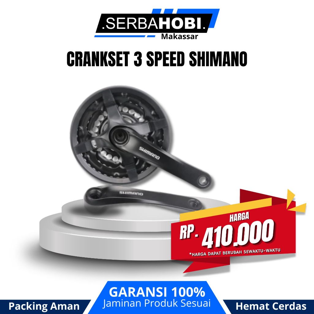 CrankSet Sepeda MTB SHIMANO ALTUS FC-M371 3 Speed