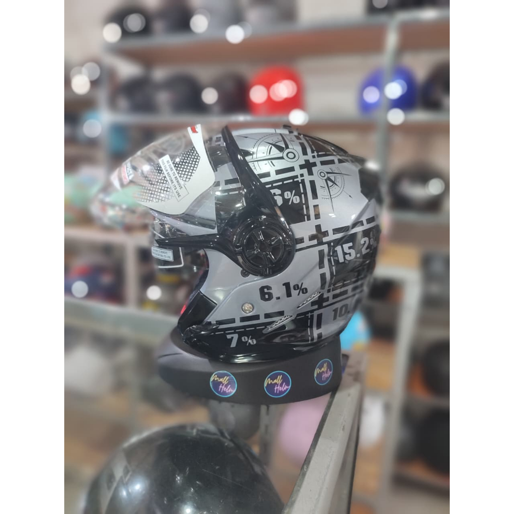 HELM NHK GLADIATOR MOTIF DRC DOUBLE VISOR