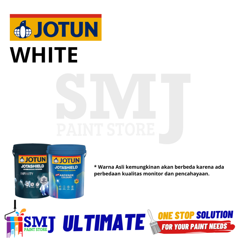 Cat Tembok Eksterior Jotun JOTASHIELD ANTIFADE COLOURS Warna 0001 White 20L
