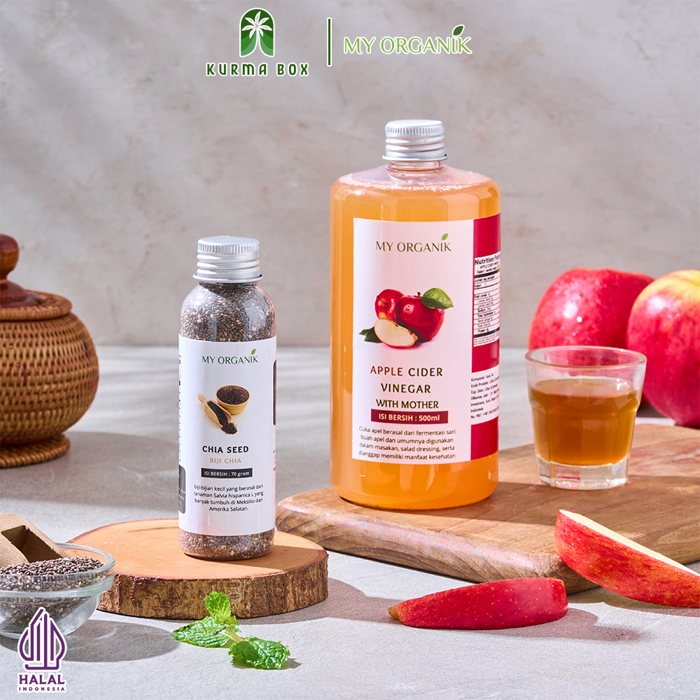 

My Organik Paket Combo Untuk Diet Cuka Apel 500 ml dan Chia Seed 70 gram