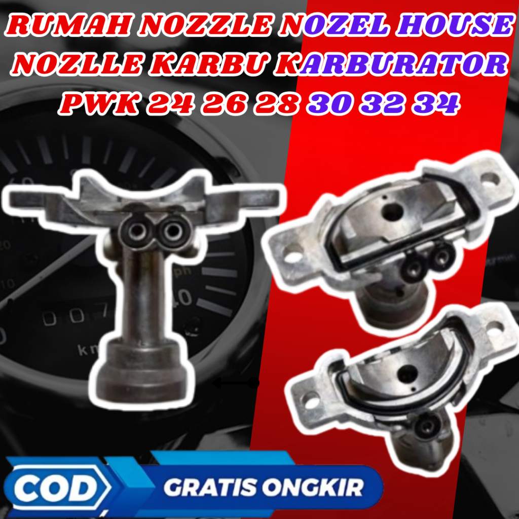Rumah Nozzle Nozel Nozle House Karbu Karburator PWK 24 26 28 30 32 34 Cangkang Rumah Nozzel
