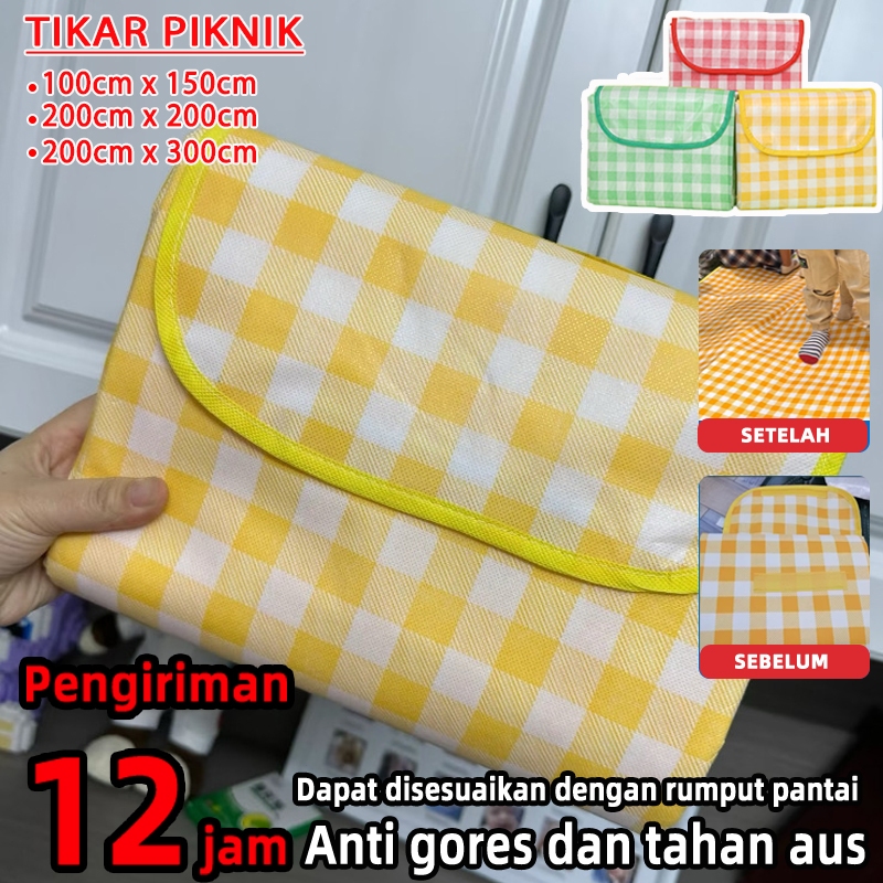 【mahal】tikar lipat piknik jumbo kain piknik aesthetic alas piknik tiker piknik aestetic perlengkapan
