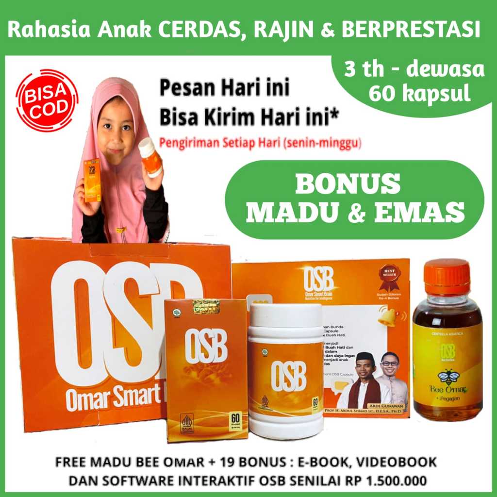 Vitamin Otak OSB Untuk anak & dewasa, 100% Original