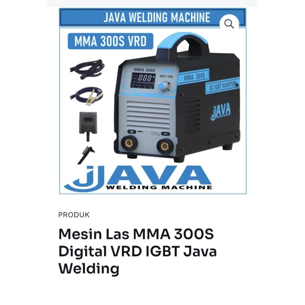 MESIN LAS MMA 300 s DIGITAL VRD IGBT JAVA WELDING