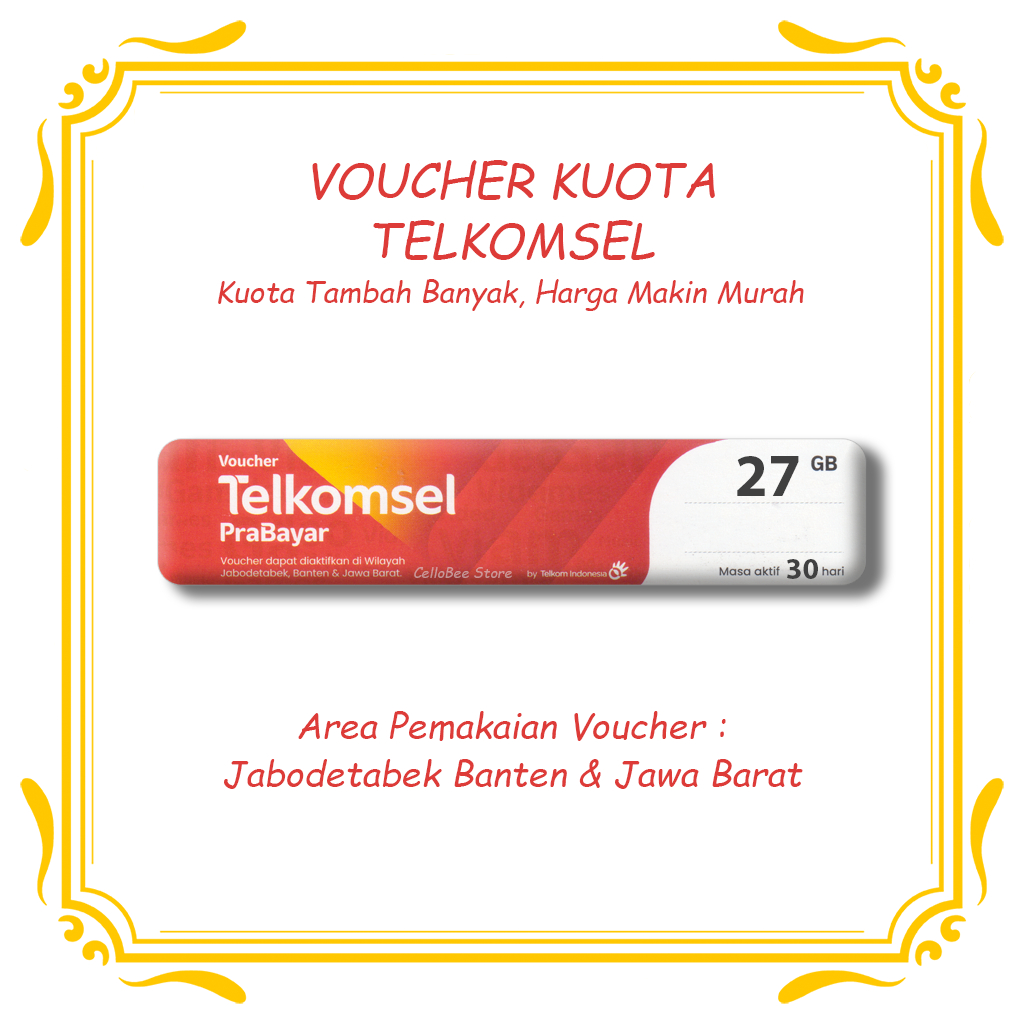 [Kode Only] Voucher Data Telkomsel Bulanan | Kuota Tambah Banyak Harga Makin Murah