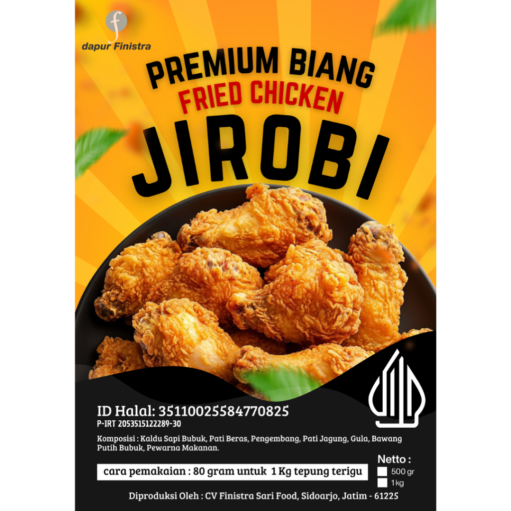 

Tepung Biang Fried Chicken Jirobi 250 Gram Dapur Finistra
