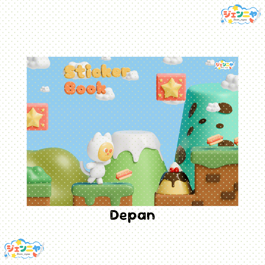 

Tamako in a Game reusable sticker book A5