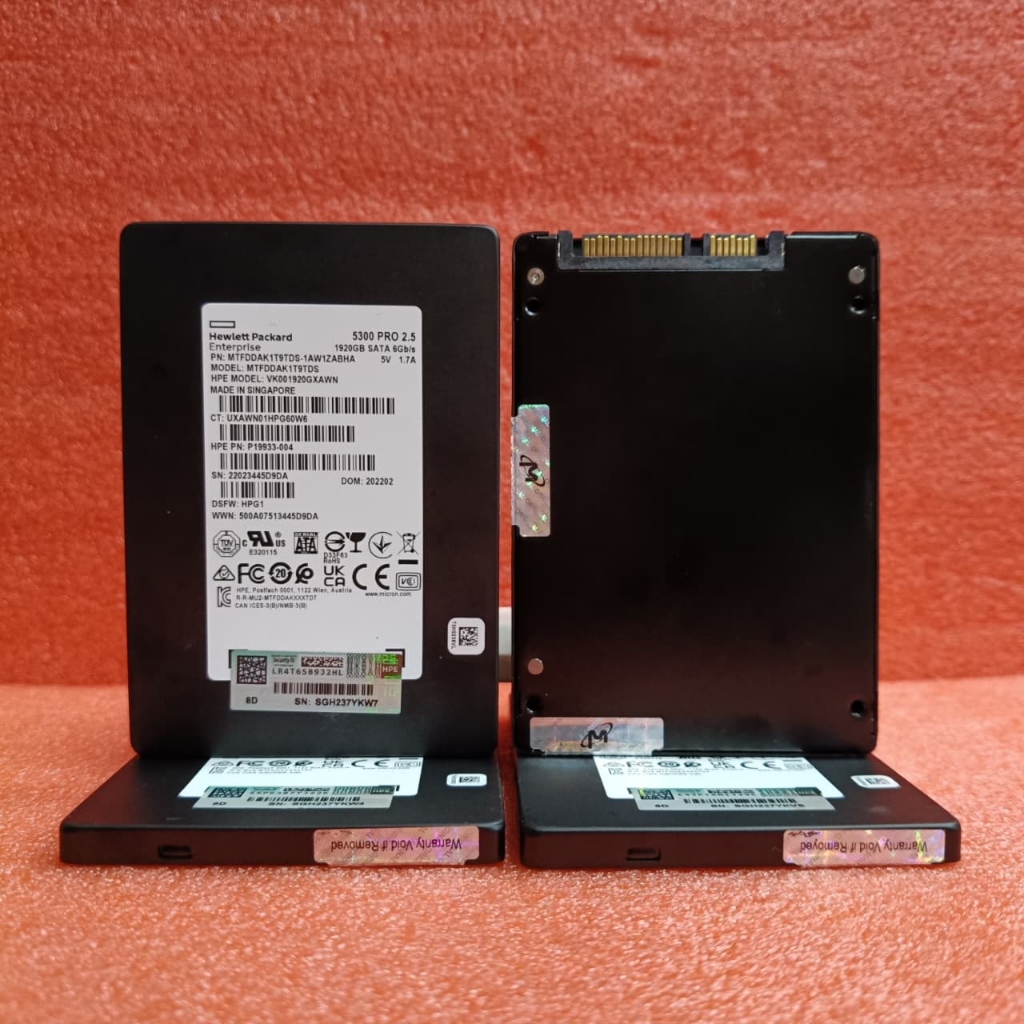 SSD HPE 1.92TB 2.5inch Enterprice Sata 6 Gbps Micron 5300 Pro Sata server grade