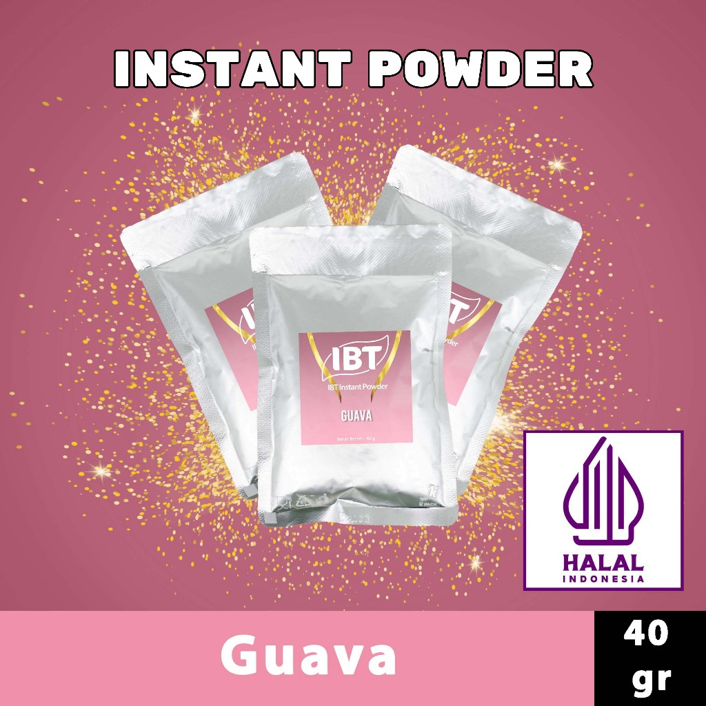 

Bahan Minuman Bubuk Rasa Guava Jambu Biji Instant IBT Drink Powder Sachet