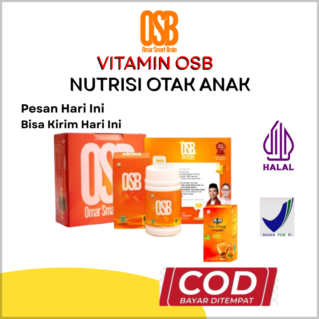 Vitamin Otak OSB Untuk anak & dewasa, 100% Original