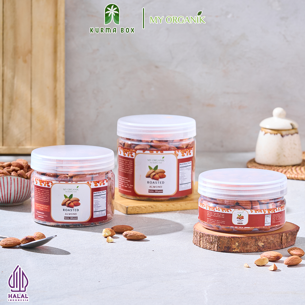 

My Organik Kacang Almond Panggang Kupas Premium Organik Roasted Almond Original Natural