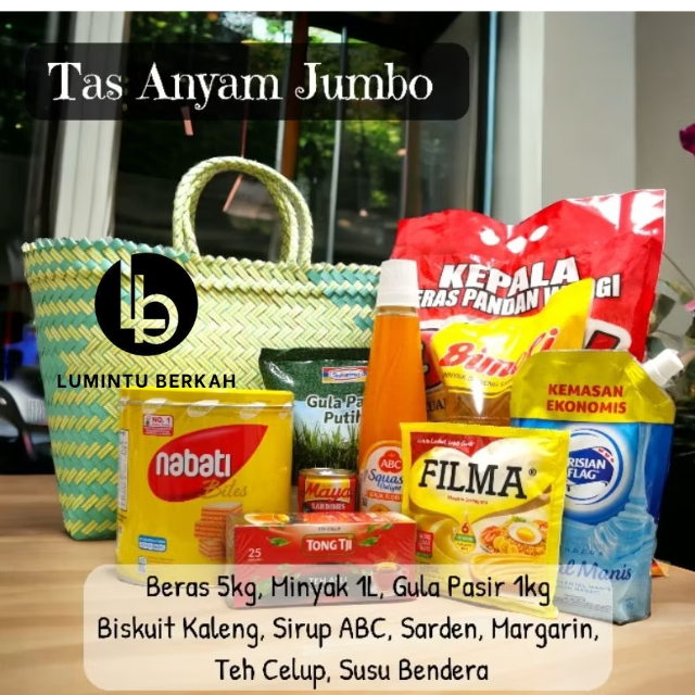 Tas Anyam Lurik Tas Keranjang Belanja Ukuran Jumbo