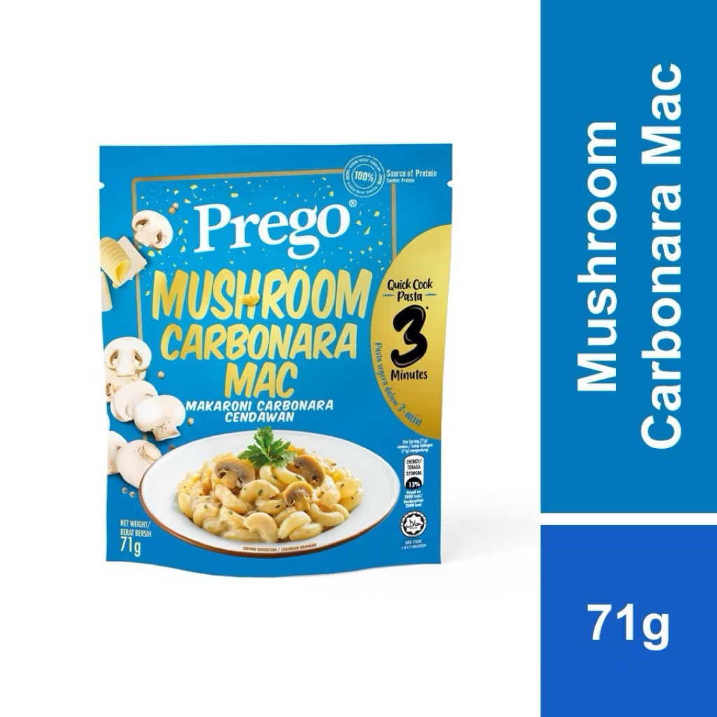 

Prego Quick Cook Dried Pasta (71g) - Mushroom Carbonara