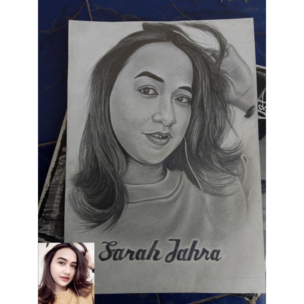 

lukis wajah sarah jahra