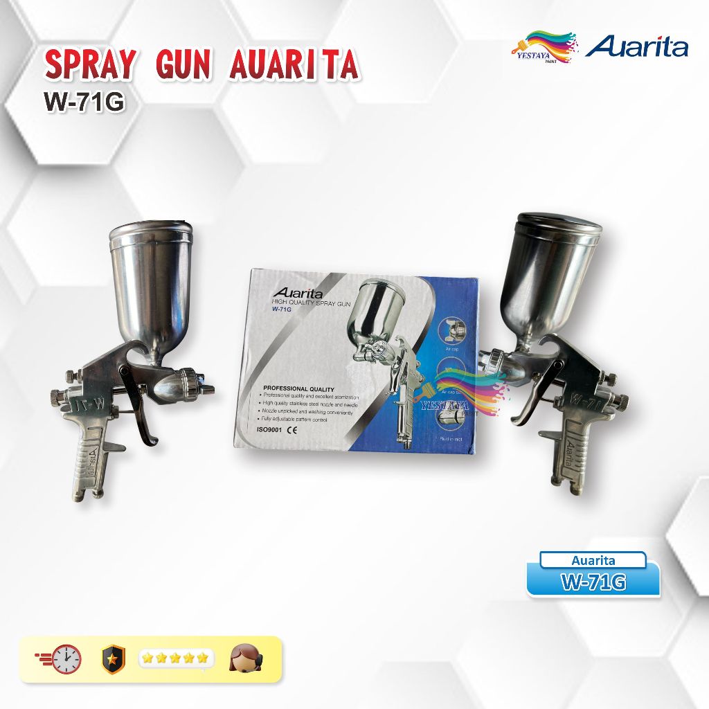 Spray Gun Auarita W71 W-71 Nozzle 1,3 -ORIGINAL