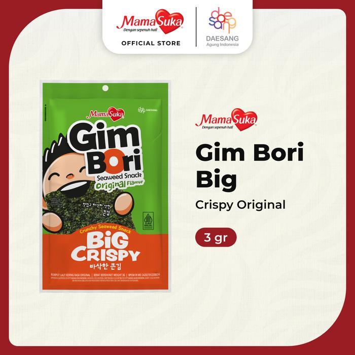

MamaSuka - Big Crispy Gim Bori 3gr (Harga 1 Pak = 12pcs)