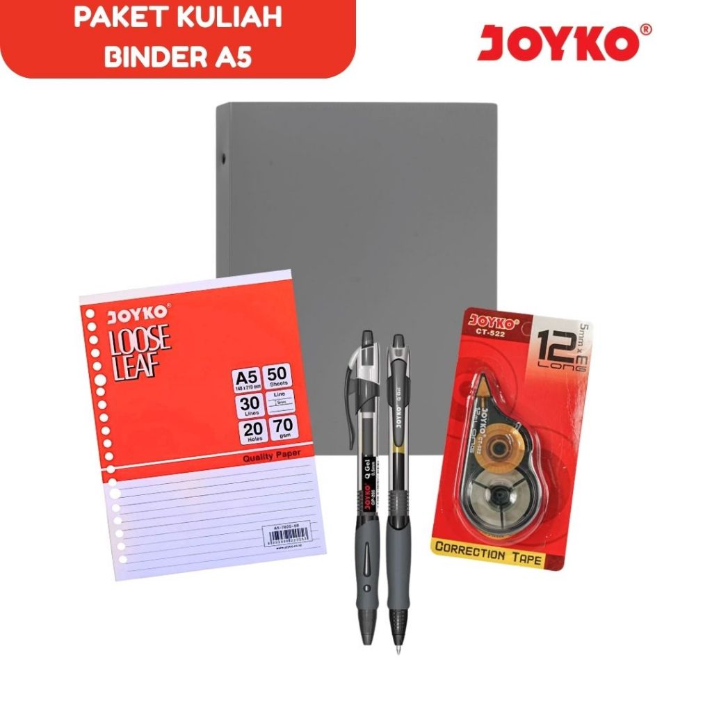 

Paket Bundling Binder A5 dan Alat Tulis Set Kuliah Joyko Perlengkapan Spesial Back To Campus