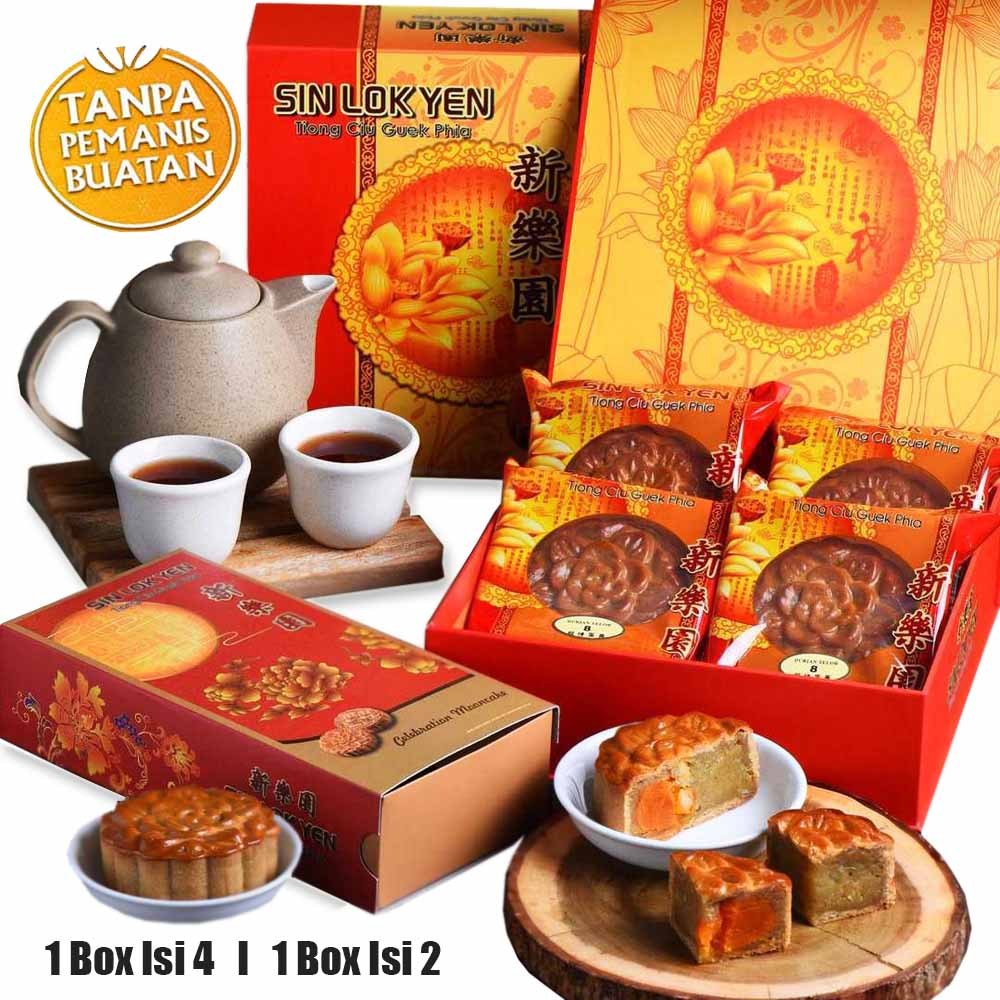 Sin Lok Yen Mooncake Premium Free Box Exclusive Pembelian 4pcs / 2pcs Tiong Ciu Pia Kue Bulan Medan 