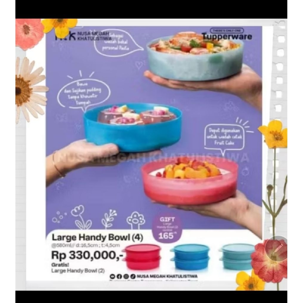 large handy bowl tupperware