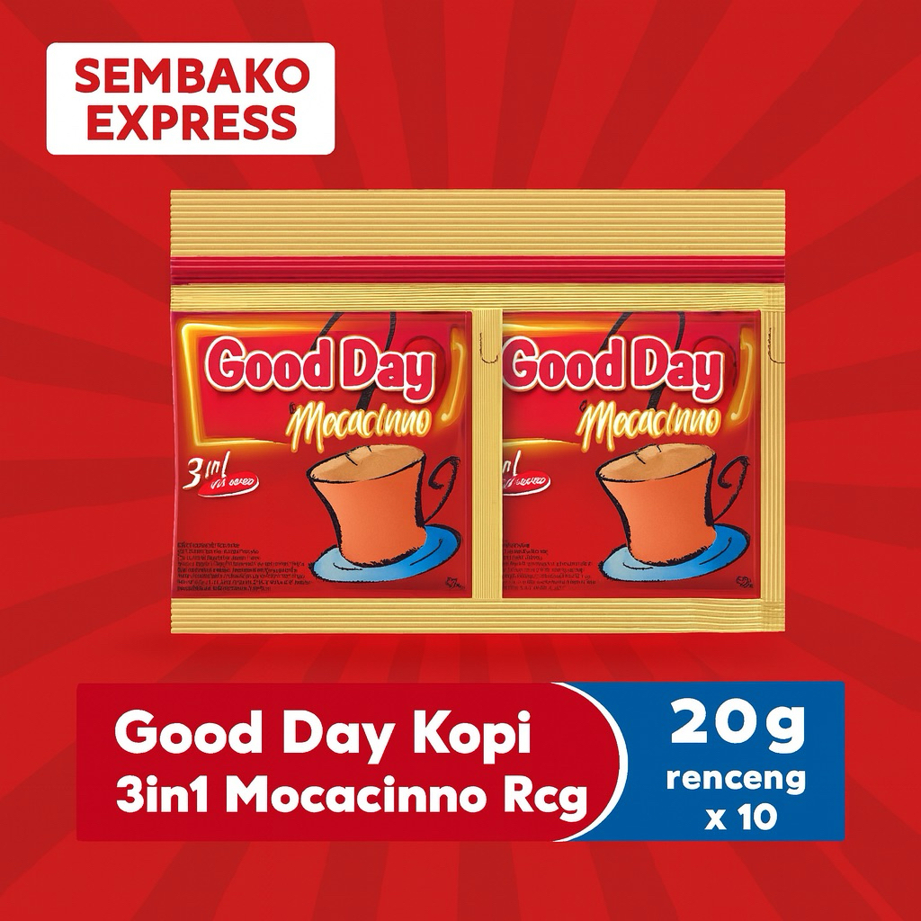 

Good Day Kopi Instan Mocacinno 3 in 1 Renceng 10 x 20 g