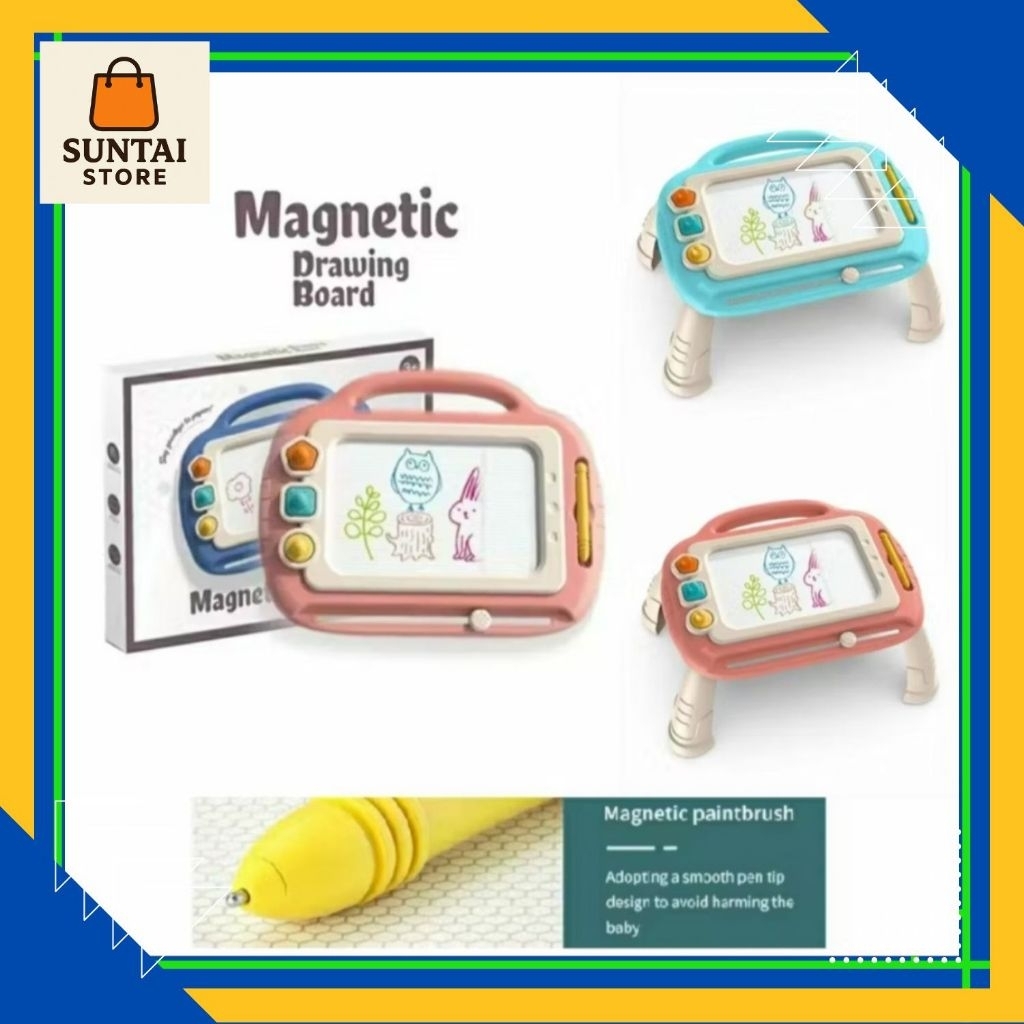 

Meja Belajar Gambar Anak Lukisan Seni Mewarnai bisa dihapus - Papan Gambar Tulis Magnetic Sketsa Drawing Board Portable Lengkap Kaki Meja