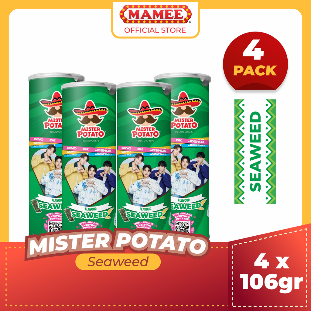 

Mister Potato Crisps Seaweed 106gr SVT JINJJA CRUNCH Edition - 4 Pcs