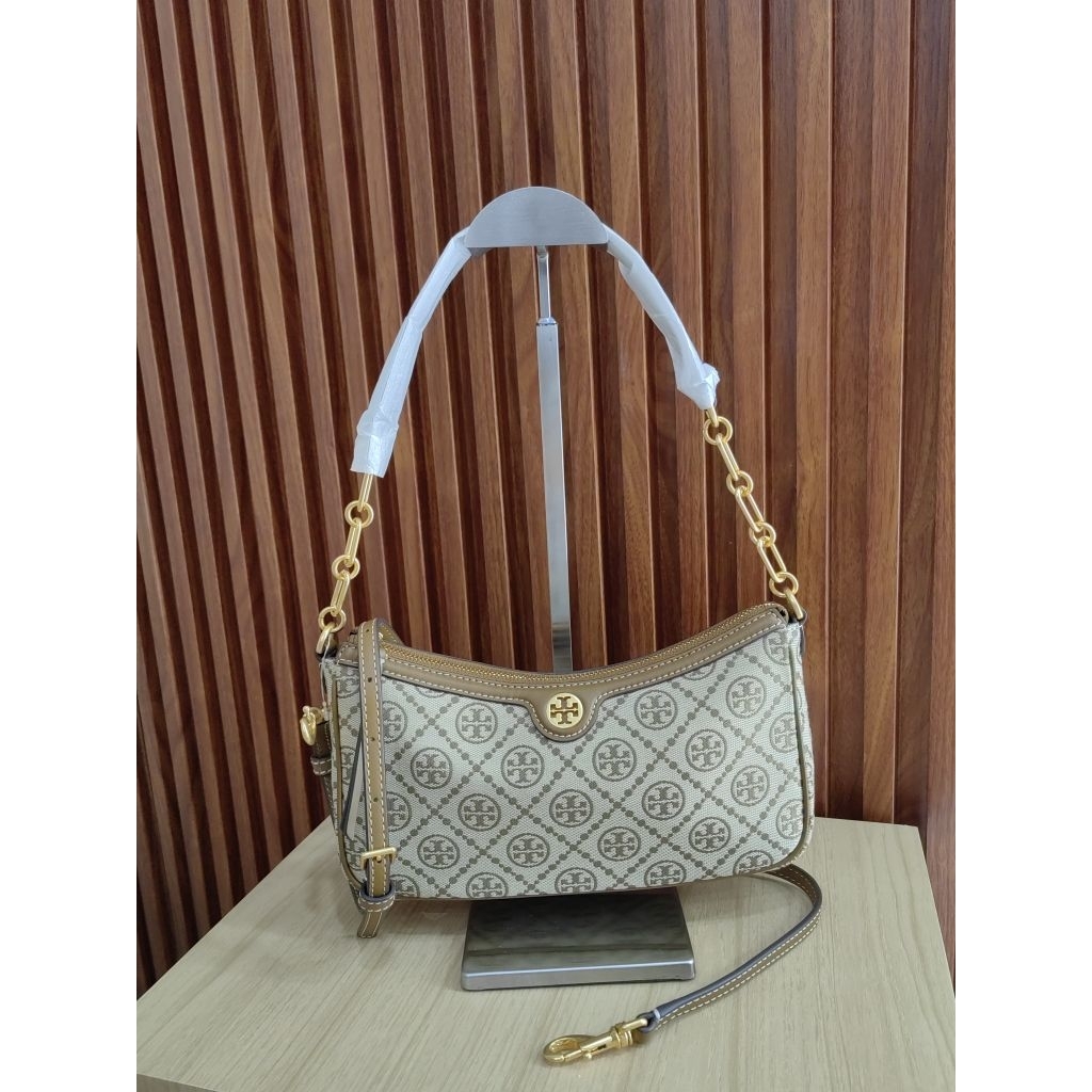 Tory Burch T Monogram Jacquard Studio Hazelnut