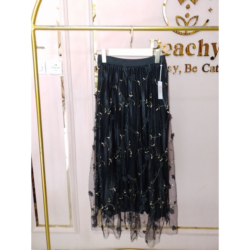 ROK TUTU BORDIR BUNGA WANITA