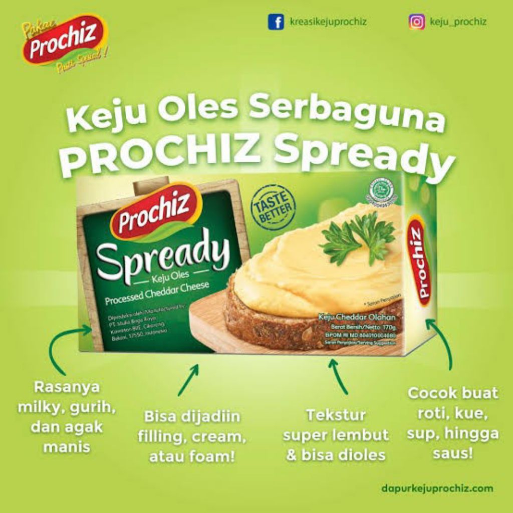 

Prochiz Spready Keju Oles 160gr