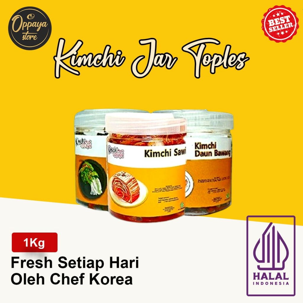 

Kimchi In Jar 1 Kg Kimchi Original Korea Halal Authentic Korea ( Jar ) Kimchi Semua Varian 1Kg