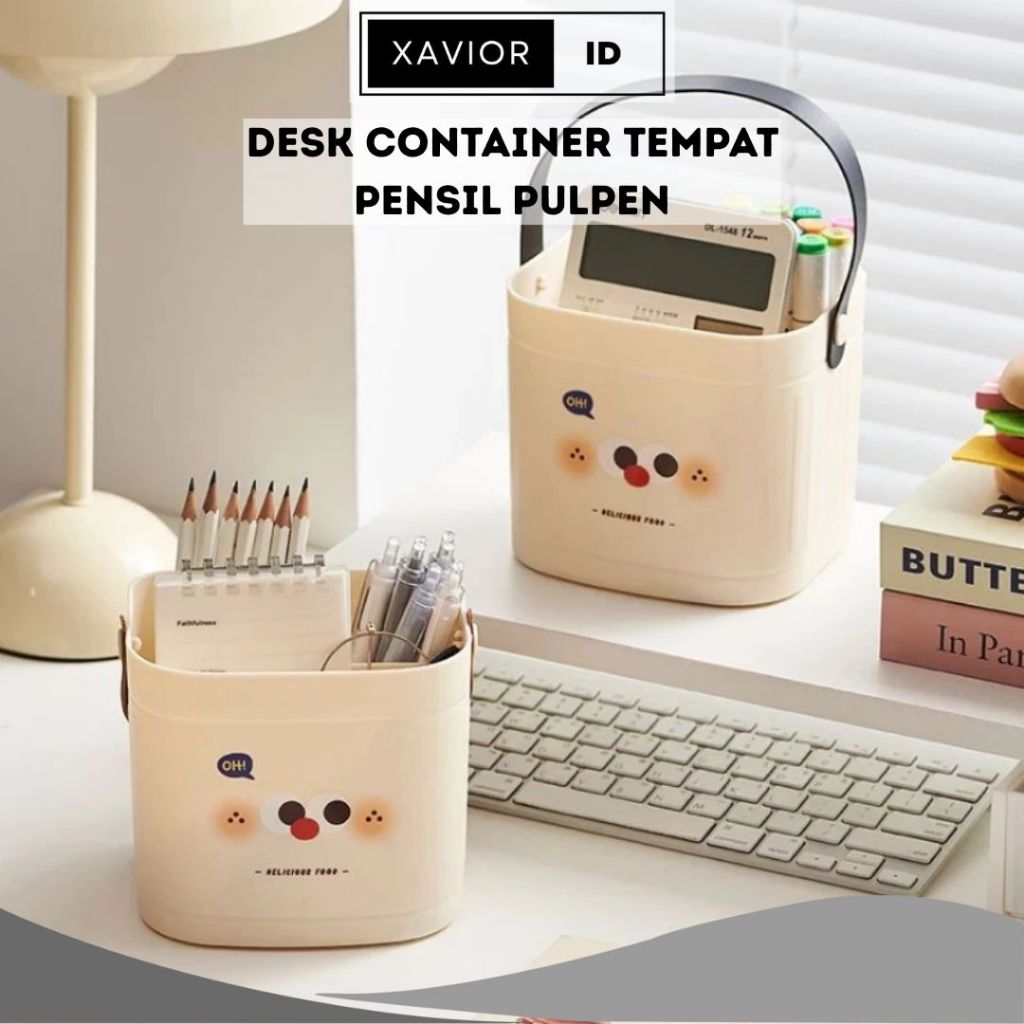 

XV Desk Container Tempat Pensil Pulpen / Kotak Penyimpanan Lucu