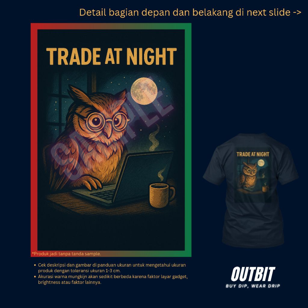 Outbit T-shirt Nocturnal Trader Unisex