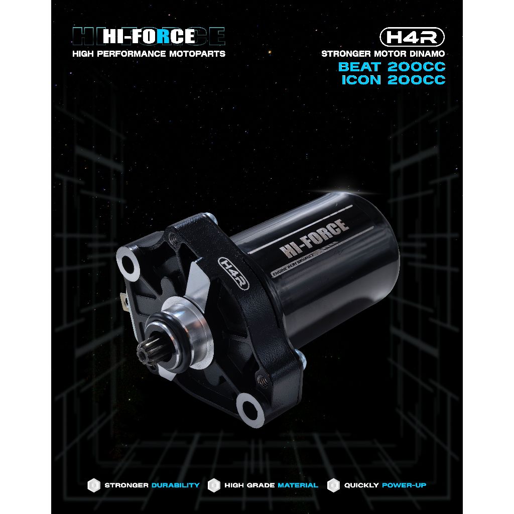 DINAMO STARTER BEAT KARBU ICON 200CC BLACK BLUE