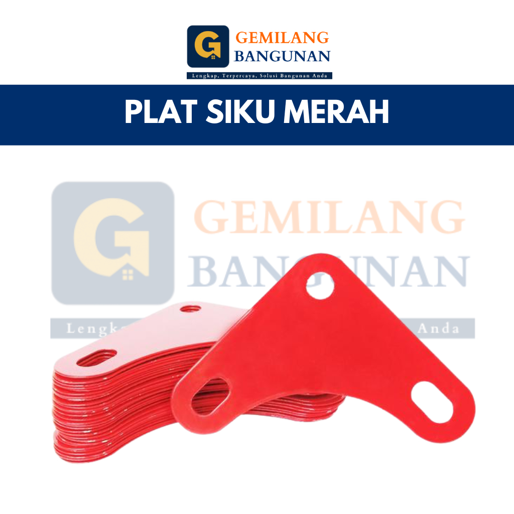 Plat Siku Lubang Tebal / Plat Siku Merah / Plat Siku Lobang