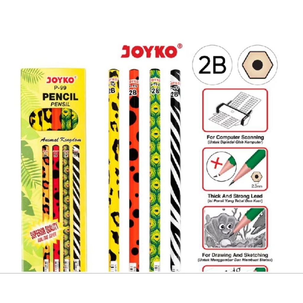 

Pencil Pensil Joyko P-99 2B 1 BOX 12 PCS