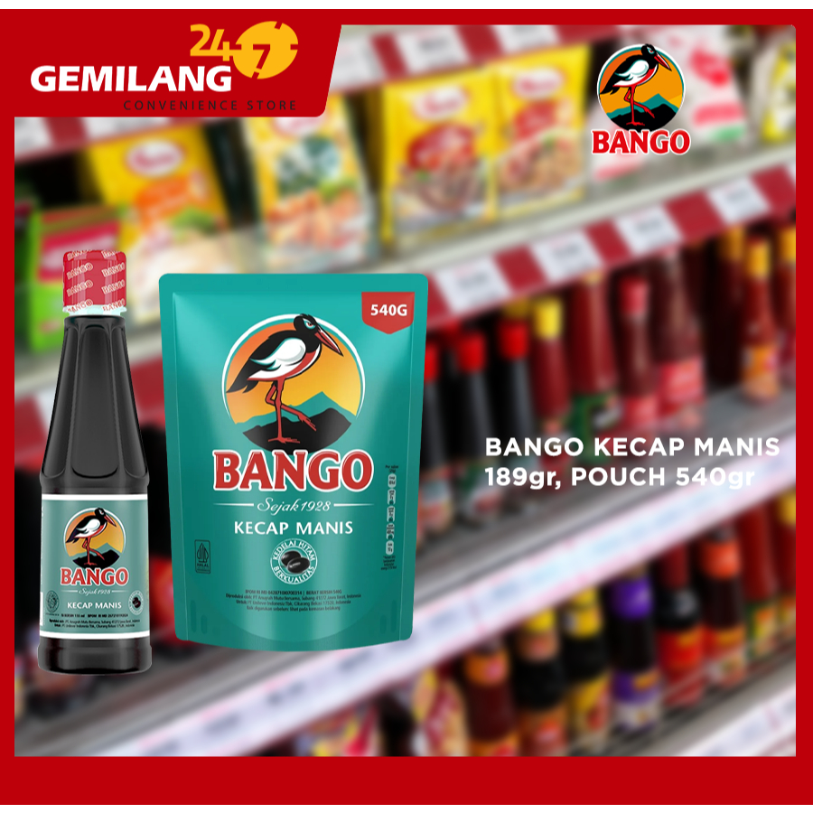 

BANGO KECAP MANIS 189gr, POUCH 540gr