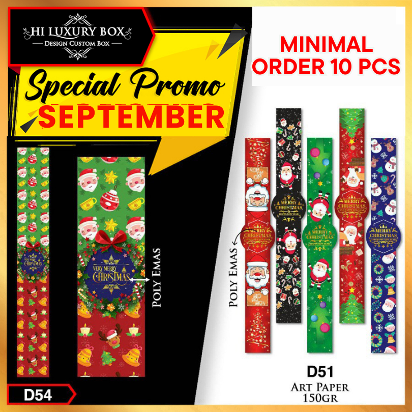 

Sleeve Natal | Paper Belt Christmas | Aksesoris Kado | D54