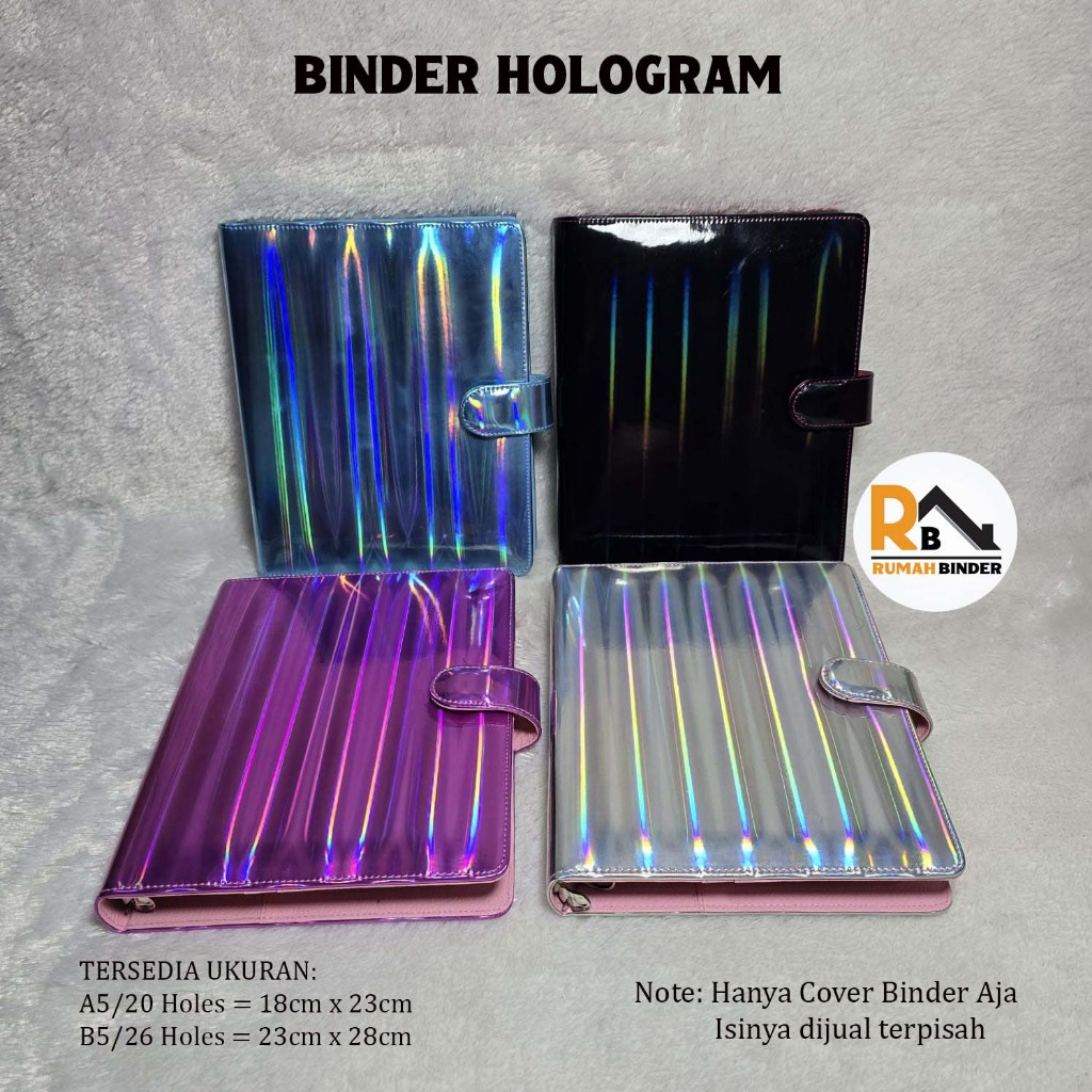 

Binder Hologram Terlaris, Tersedia Ukuran A5/20 holes dan B5/26 holes