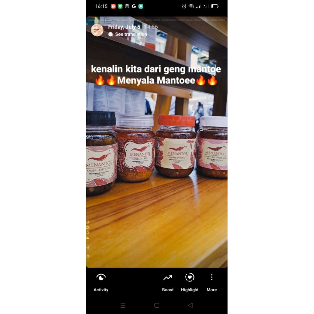 

Special Promo!! 1 Set (4 varian) Sambal Menantoe