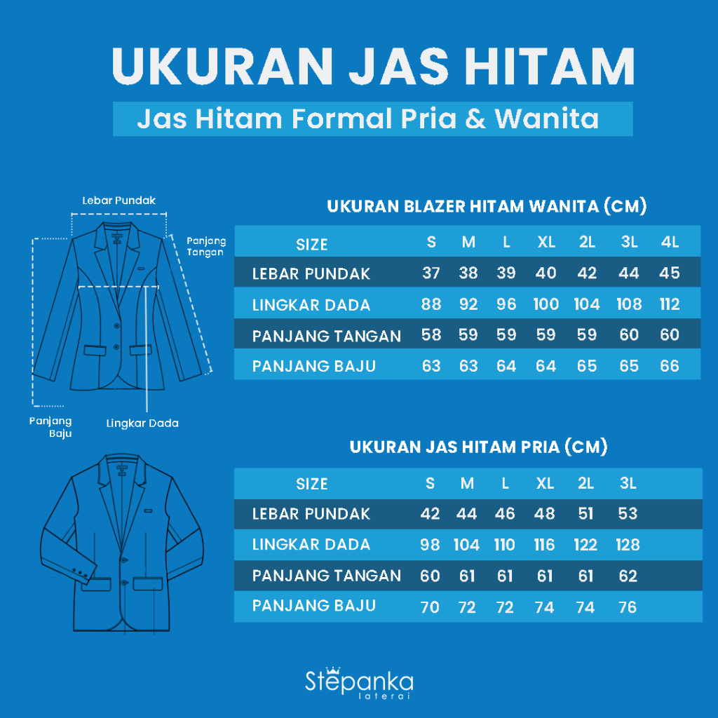 BEST SELLER [NEW ITEM] Jas Hitam PREMIUM / Jas Hitam Formal / Jas Hitam Pria/ Jas Hitam Wanita/ Jas