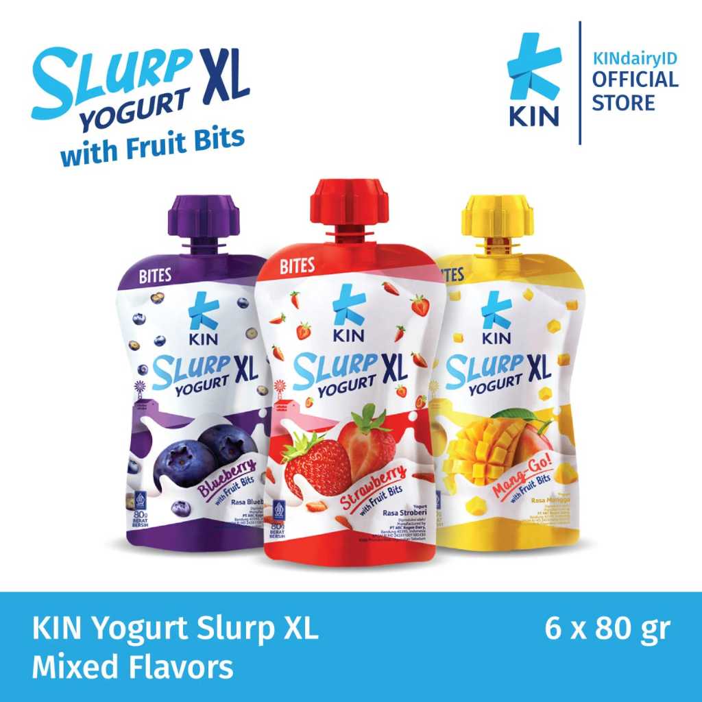 

KIN Yogurt Slurp XL Mixed Flavors 3x80gr / Yogurt