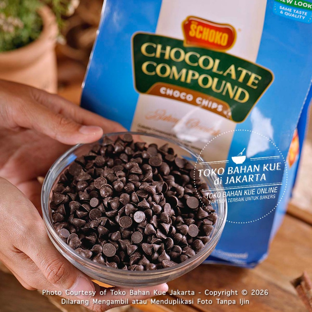 

Schoko Chocochips 250gr Dark Chocolate Compound Choco Chips Premium Chocochip Topping Cokelat Chip