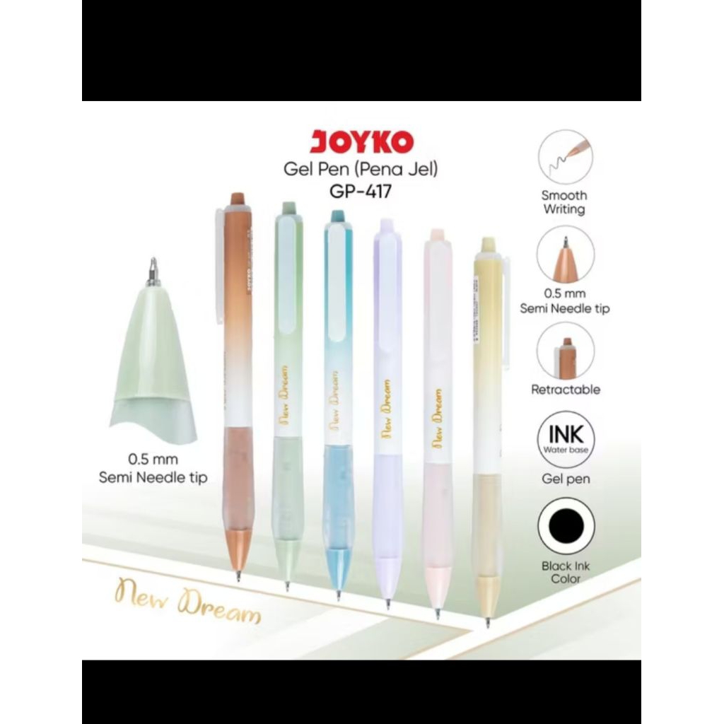 

JOYKO Gel pen pulpen pena GP- 417 NEW DREAM Gel 0.5 mm