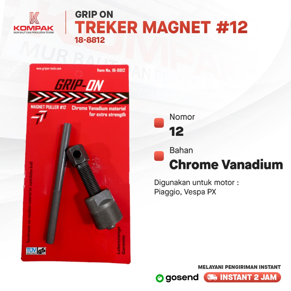Grip On Treker Magnet Motor No.12 Vespa Original - Treker Motor Vespa Piaggio Vespa PX
