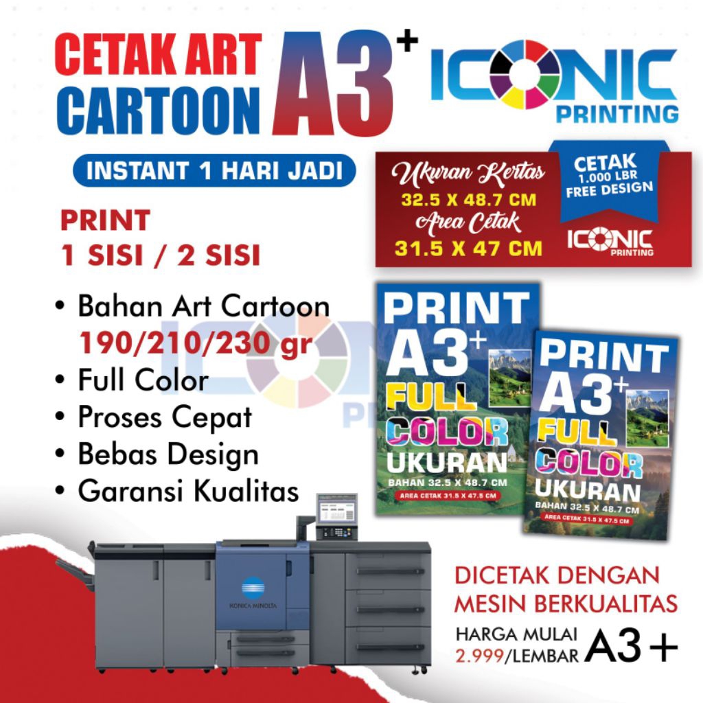 

Print A3+ | Art Carton 190 / 210 / 230 | Sehari Jadi