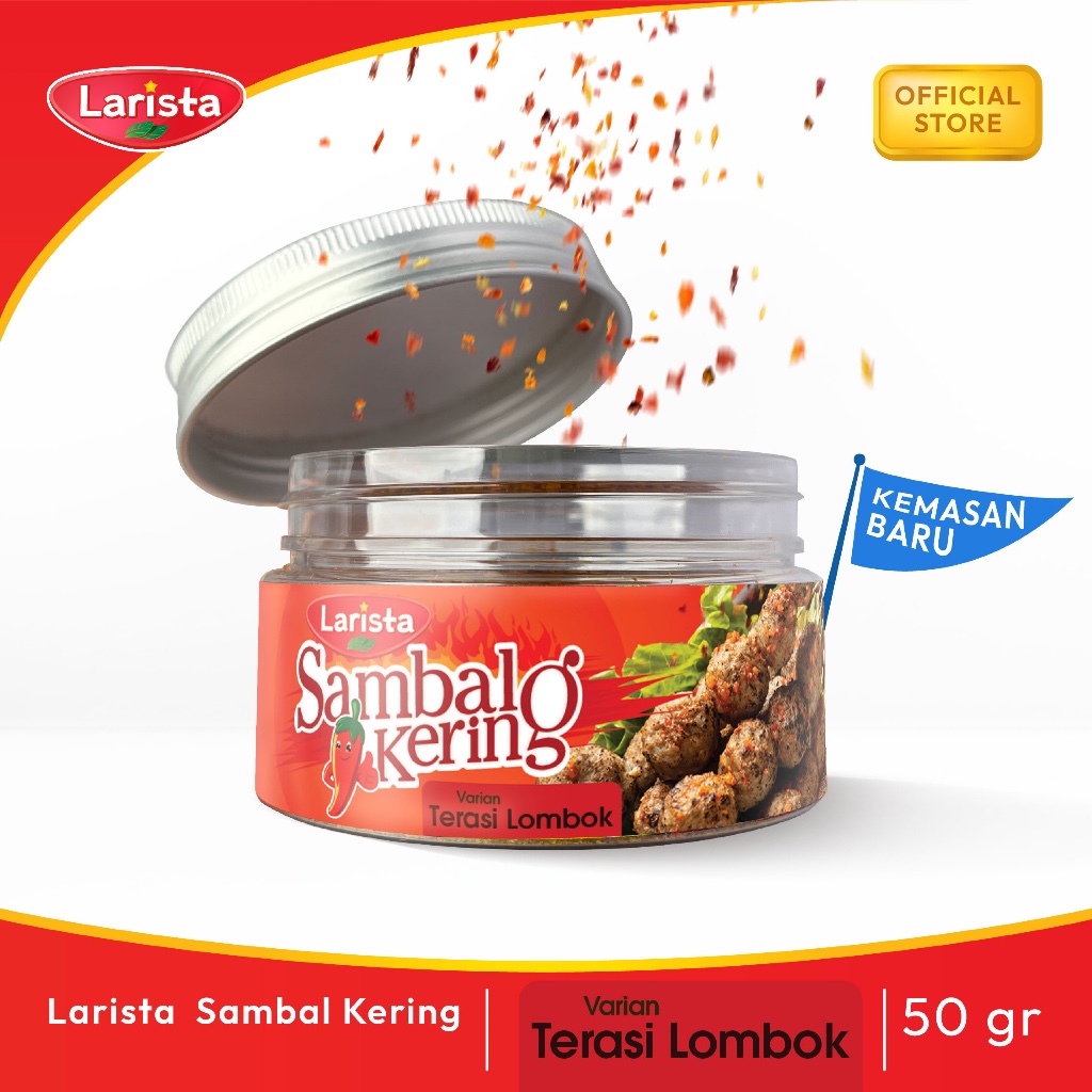 

PAKET HEMAT 2 pcs!!! Sambal Kering - Varian Terasi Lombok (50g)