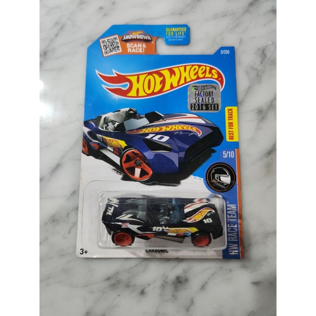 Hot Wheels Carbonic Biru Super Treasure Hunt THS Factory Sealed US Card